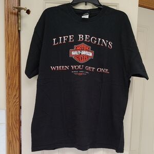 Harley-Davidson Black Short Sleeve Tee Iconic Logo